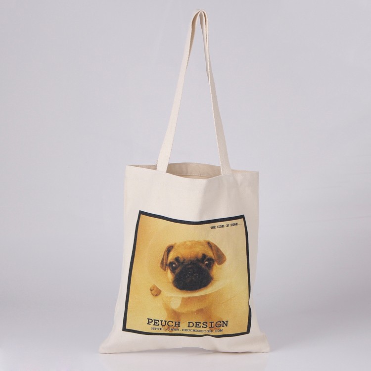 Cute dog design cartoon cotton canvas shoulder bag